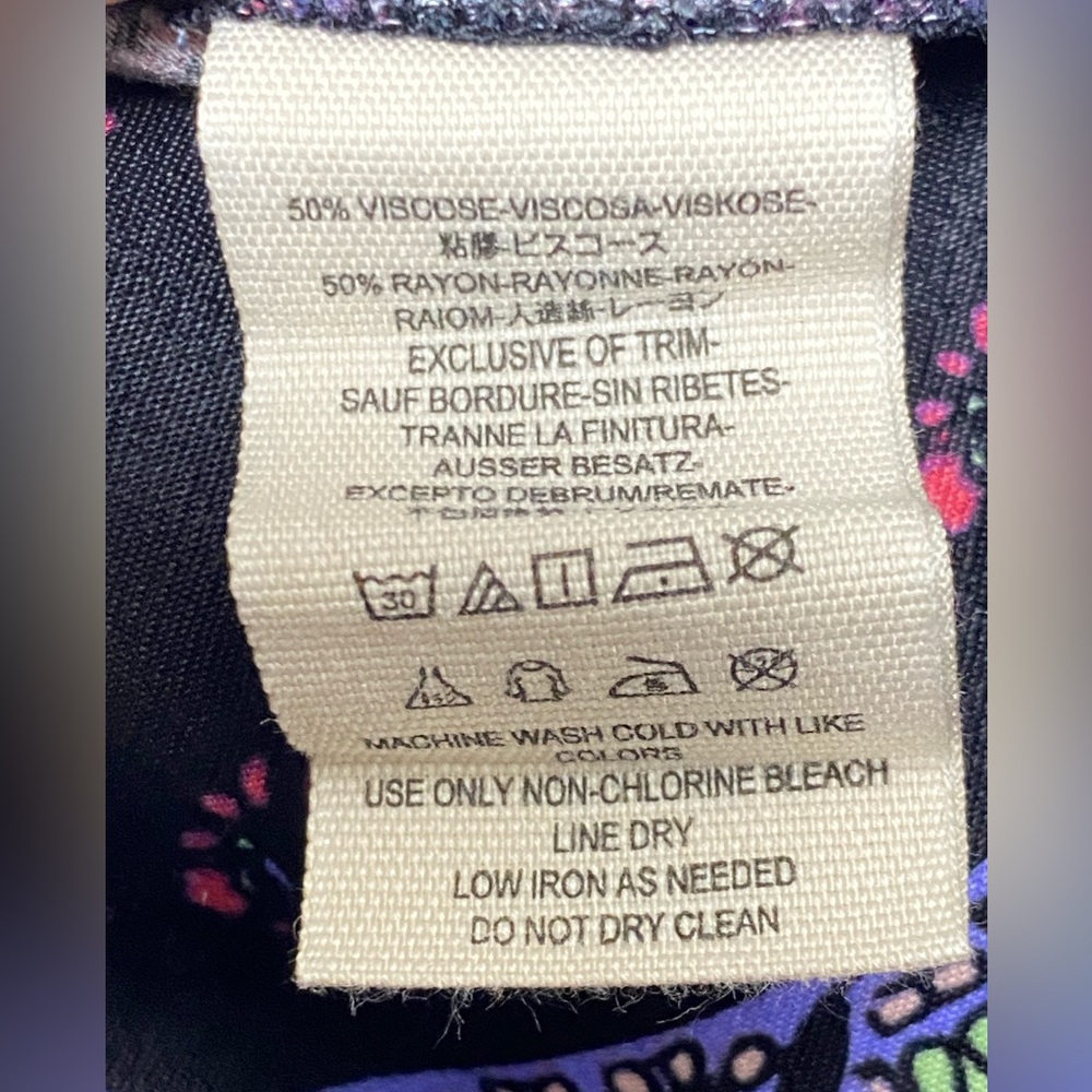 Free People Cabbage Rose Black Multi Print Jumpsuit Boho Style Size 2 - Picture 11 of 13